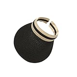 Beavorty Sonnenblende Bootsfahrer Bucket Hut Solar Damenhüte Sonnenschutz Schirmkappe Sonnenhut Faltbarer Strohhut Schlapphut Strandschutz Sandstrandhut Sonnenschutzhut Sommerhut Bambus