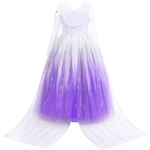 Vestido de Princesa Morado para Niñas Snow Queen miniatura 3