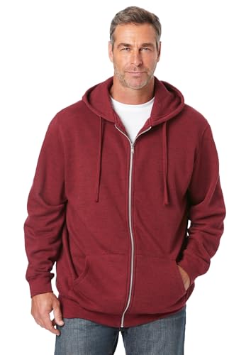 Image of KingSize Men's Big & Tall Fleece Zip-front Hoodie Jacket