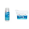 HTH 42049 1.5lb Swimming Pool 1" Chlorine Tabs and HTH 42052W 5lbs Individually Wrapped 3" Pool Chlorine Tabs Advanced