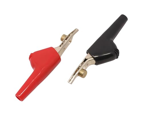 Image of TP330 Alligator Clip Bed of Nail and Single Spike Angled Nose Large Test Probe 1 Pair Red /Black