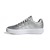 Schnürung adidas Damen Court Platform Sneaker, Silver met./Silver met./FTWR White, 41 1/3 EU