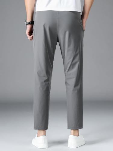 Image of Paralians Men's Regular Fit Solid Pattern Polyester Blend Track Pants with Ankle Length and Drawstring Closure Type |men Track Pants trousers
