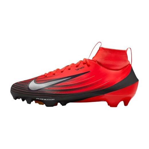 Nike Vapor Pro 1 Football Cleats (HF9409-600, Bright Crimson/Laser Orange/Black) Size 9.5