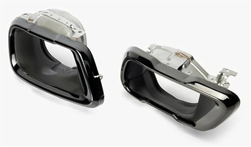 dzstnbhd Punta Silenciador 1 Par De Puntas De Silenciador De Escape Cromadas Y Negras Conjunto De Embellecedores De Tubo De Extremo para X5 G05 2019+ Accesorios Auto