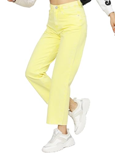 Image of Tokyo Talkies Women's Wide Leg Cropped Jeans| Mid-Rise| Jeans Pant