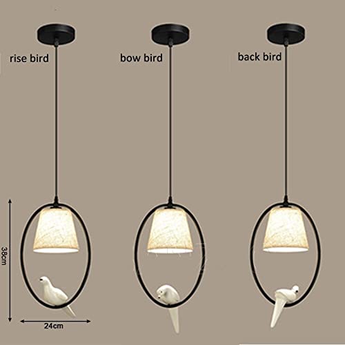 Lámpara colgante Loft vintage con diseño de pájaro y suspensión 5