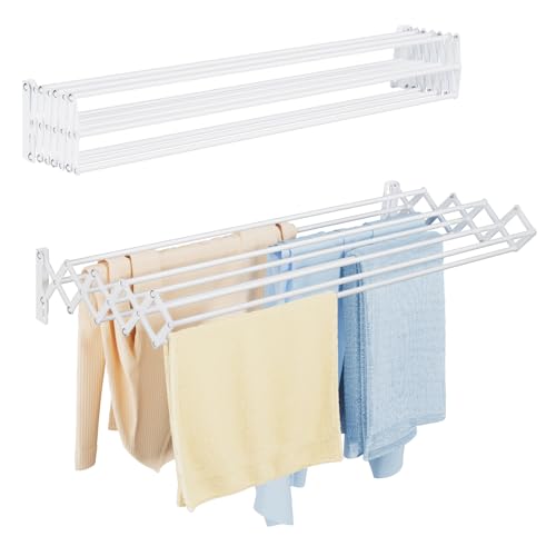 SERdeerCH Wäscheständer Ausziehbar 135-230cm - Schwerlast Kleiderständer Faltbar