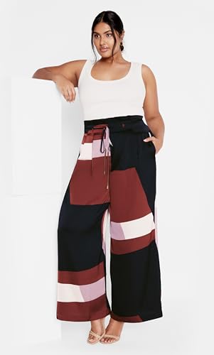 City Chic Women's Plus Size Pant - Azalea Print4