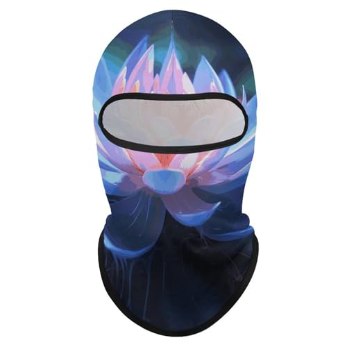 Balaclava para hombre y mujer, máscara completa para esquiar, ciclismo y motociclismo, con diseño floral miniatura 7