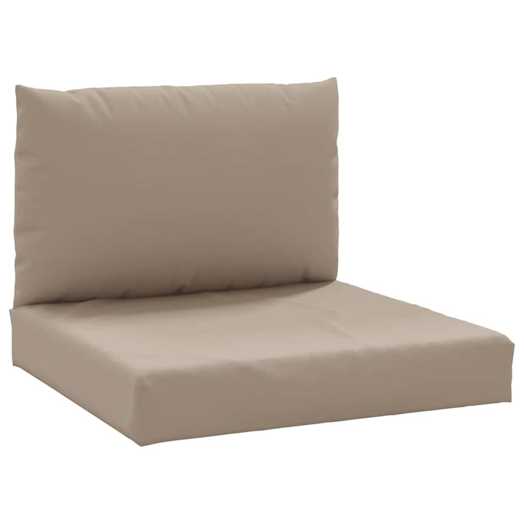 vidaXL Lot de 2 Coussins de Palette Imperméables, Galette de Siège Jardin, Tissu Oxford Taupe