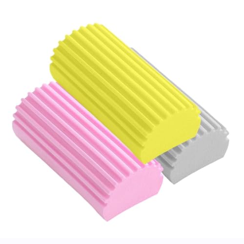 SinChic Damp Duster Sponge 3 PCS Damp Clean Duster Sponge Cleaning Brush Reusable Household Cleaning Sponges Tool Dust Brush Tools for Blinds Glass Baseboards Vents Railings Mirrors