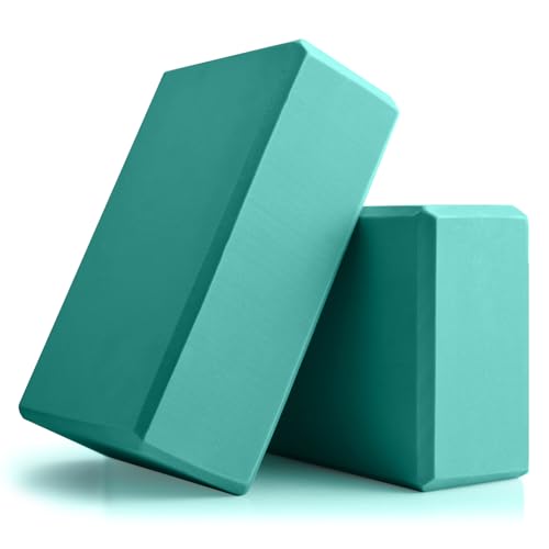 Image of Yoga Blocks 2 Pack, 9x6x3in Pilates Block, Non-Slip Foam Brick for Exercise