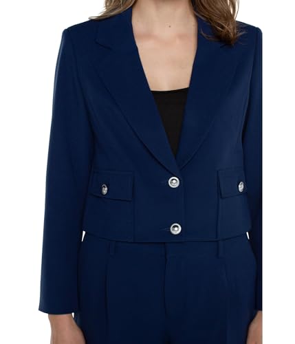 Liverpool Women's Petite Cropped Blazer Luxe Stretch Suiting4