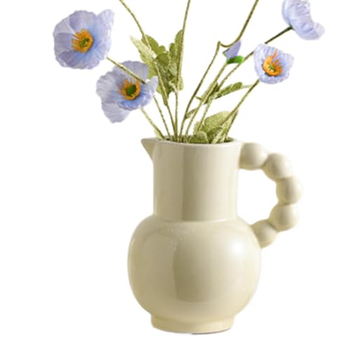 Jarrones de cerámica para flores,Decoración de jarrones de flores de mango - Jarrones blancos para decoración de estilo minimalismo para mesa de cena de boda sala de estar dormitorio