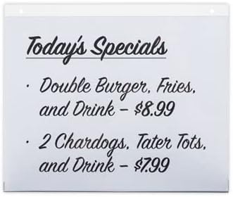 Universal Wall Mount Sign Holder, 11 x 8.5, Horizontal, Clear, 2/Pack