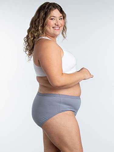 Fruit Of The Loom Women's Eversoft Hipster Underwear, Tag Free & Breathable, Available, Cotton-Plus Size-10 Pack-White/Pink/Black, 10 Plus #TOP2