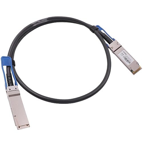Image of 100GbE QSFP28 DAC Twinax Cable, 1 Meter 100GBASE-CR QSFP28 to QSFP28 Passive Copper Cable, Compatible for Cisco QSFP-100G-CU1M, Ubiquiti, Mikrotik, Netgear, Supermicro, Open Source Switches