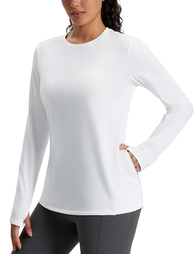MAGCOMSEN Women's Thermal Shirts Long Sleeve Fleece Lined Shirt Workout Tops Athletic Base Layer Running Hiking Winter