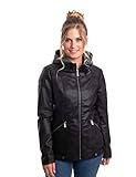 ROADSIGN Australia Damen Jacke mit Kapuze, Elegante Übergangsjacke für Jede Situation Schwarz | L
