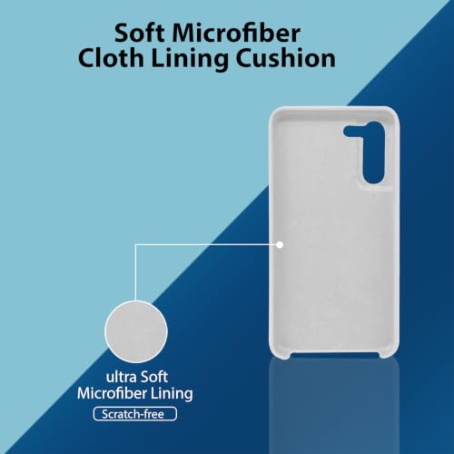 Image of LIRAMARK Liquid Silicone Soft Back Cover Case for Samsung Galaxy S21 FE 5G (White)
