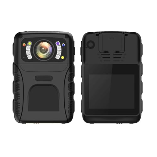 QZCX Camara Corporal, C9n 1440P HD Videocámara Impermeable Detección de acción H.265 Cámaras Digitales for consumidores Batería Desmontable Cámara desgastada por el Cuerpo(32GB)