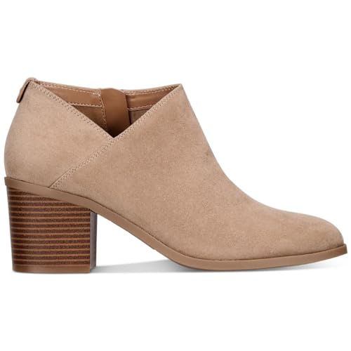 Style & Co. Womens Felaa Faux Suede Z Ankle Boots Taupe 7.5 Medium (B,M)2