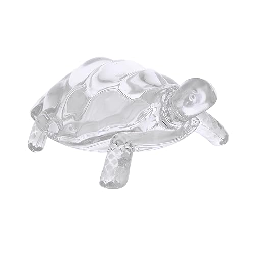 IMAGICART Glass Crystal Turtle/Tortoise with Beautiful Plate, Fengshui Vastu Tortoise for Goodluck, Showpiece for Home, Office, Hotel, Turtle for Career & Luck, Ideal Gift Item Home & Office