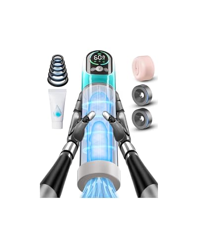Electric Penis Pump - Male Sex Toys for Men 2 in 1 Vacuum Pump for ED Treatment with 6 Training Modes Automatic Male Masturbators with 5 Suction Modes Adult Toys with mini Pocket Pussy