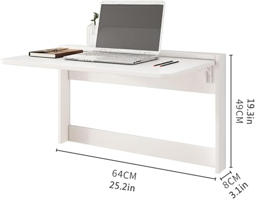 Table pliante murale bureau peu encombrant compact pour aménagement chambre et salon - 3