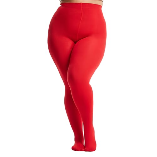 Image of Frola Plus Size Fleece Lined Tights Women Winter Warm Thermal Tights, 11+ Colors High Waisted Opaque Pantyhose