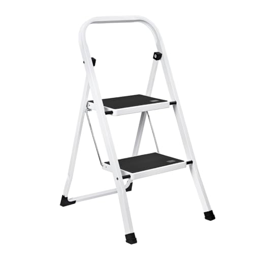 Organiza tu casa con esta escalera plegable de acero. Es ligera y fácil de guardar en cualquier sitio. Sus peldaños antideslizantes te dan seguridad al subir. Ideal para el hogar, oficina o tareas domésticas. ¡La solución perfecta para todo!