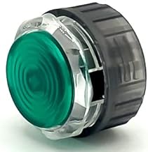 Gamerfinger Mechanical Button HBFS-24-SCREW Crystal 24mm with Cherry Switches for Fightbox Hitbox Snackbox (10pcs Green)