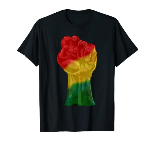 Black History Month Flag - African American Raised Fist Flag T-Shirt