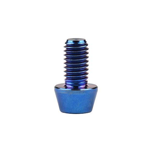 Image of Titanium Ti Bolt M5x9 16 18 20 25 30 35 40 45 50 55 60mm Tapered Head Screws Pack of 4 (M5x9mm, Blue)