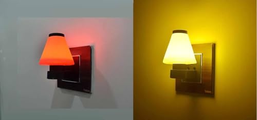 Image of GURUSOAMI Small lamp Type 2 Pin Night Lamp 0.5 Watt Plug & Play Bulb for Bedroom, Living Room, Zero Watt Light Direct Socket use for Night (RED /Yellow, 2.0, Count)