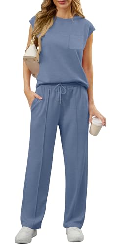 GRECERELLE Lounge Sets For Women Loungewear Set Sweatsuits 2 Piece Outfit Jogging Suits For Women Apricot-L - view 2