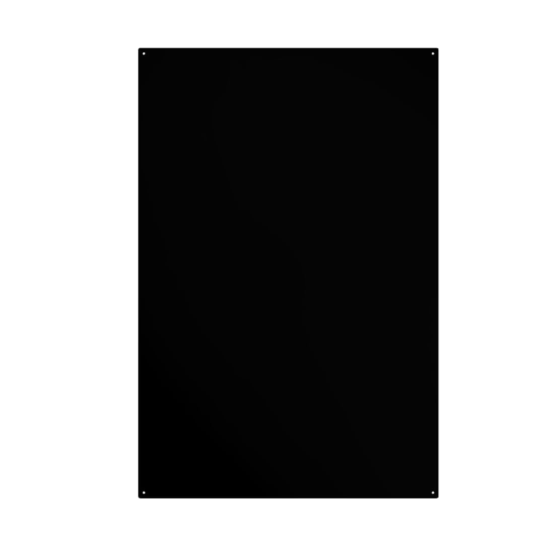 Tableau Magnétique - Tableau Effaçable en Acier - Idéal pour Aimants et Notes - Tableau Noir Magnétique Mural - Compatible avec Marqueurs Craie - Kit de Montage Inclus - 80x50 cm - Noir
