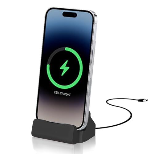 Cargador Inalambrico Rapido, Cargadores De Base De Carga De Teléfonos Móviles Tipo C Y Almohadillas De Carga Estaciones De Carga De Puerto Tipo C para Oficinas En El Hogar(Negro)