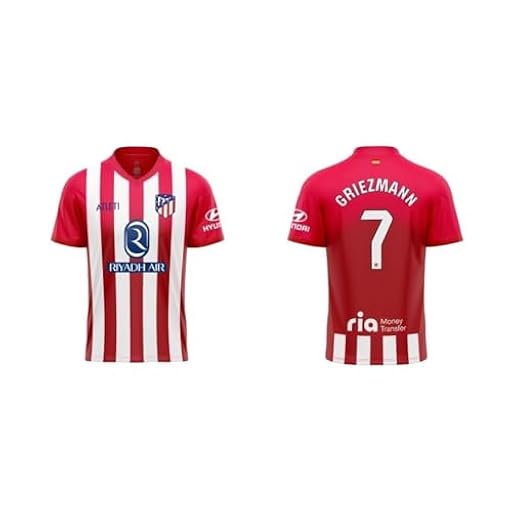 Atlético de Madrid Camiseta Griezmann 7 Primera equipación 23-24 réplica Oficial Adulto roja y Blanca (XL) | Ya disponible en tu tienda friki favorita! En mundofriki.es! Atlético de Madrid Camiseta Griezmann 7 Primera equipación 23-24 réplica Oficial Adulto roja y Blanca (XL) | Ya disponible en tu tienda friki favorita! En mundofriki.es!