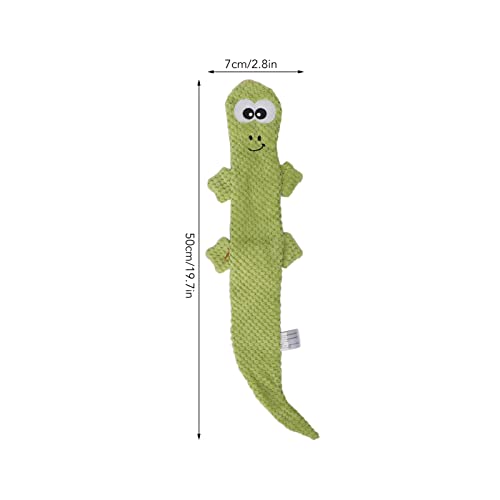 Juguete mordible para perros lagarto de peluche verde miniatura 2