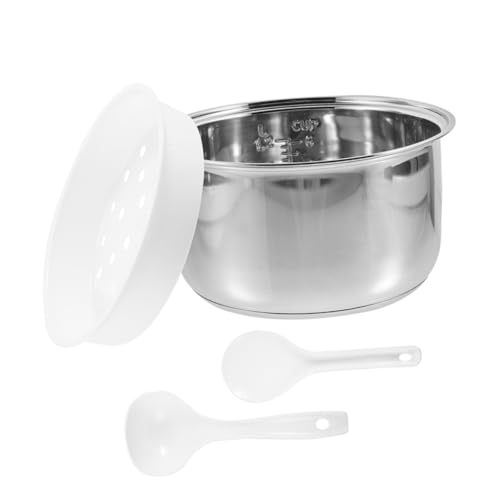 ULTECHNOVO 1 Juego Revestimiento De Olla Arrocera Olla Interior De La Olla Arrocera Recipiente Interior De Repuesto Forro De Cocina Eléctrica Tazón De Preparación Para Pastel Acero Inoxidable