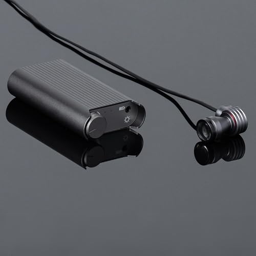 ILLUCO Wired Headlight for Dental Loupe, Head Light, Headlamp for Dental Surgical Medical Binocular Loupe with 7-9 Hours Battery up to 45,000 LUX, Light Weight Design 27g