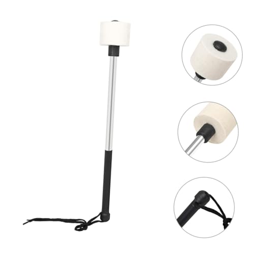 Levemolo baqueta de fieltro para batería y percusión con mango de acero inoxidable miniatura 6