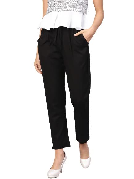 ANDY'STrousers Pants for Women || Trousers Pant for Women || Western Trousers Pants for Women || Women Trousers Pant || Trousers Pantes Cotton Solid Trouser with 2 Side Pockets
