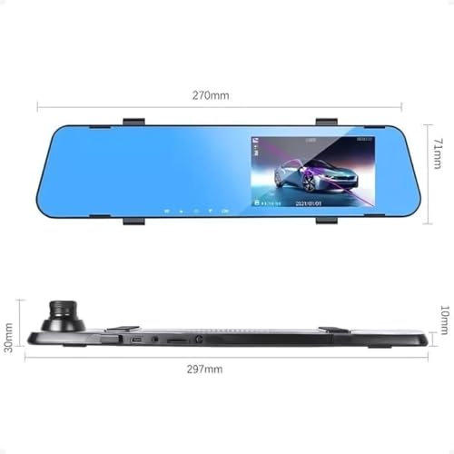 Retrovisor Uber Com Camera De Ré Filmadora Frontal Full Hd