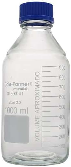 Cole-Parmer Glass Media Bottles, Class A, Round, 250 mL (8.5 oz): 10/Pk