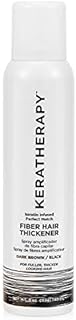 Keratherapy Keratin Infused Perfect Match Fiber Hair Thickener Spray, Dark Brown to Black, 4 fl. oz., 140 ml - Volumizing, Thickening, & Concealing Hairspray for Scalp Coverage, Roots & Thinning Areas