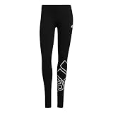 hose spitze schwarz fester Sitz adidas Damen W Fav Q1 Leggings, Schwarz/Weiß, L EU