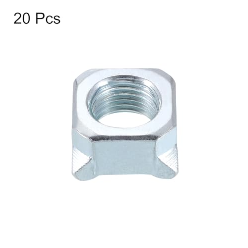 QUARKZMAN Schweißmuttern, M14 Square UNC Kohlenstoffstahl Maschinenschraube Silber 20 Stück
